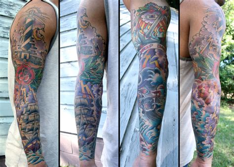 See more ideas about lighthouse tattoo, lighthouse, nautical tattoo. Ship lighthouse sleeve | Idee per tatuaggi, Tatuaggi