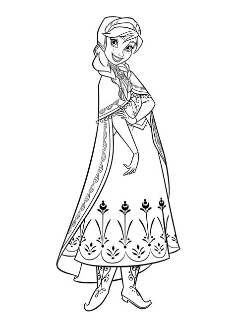 Princess Anna Coloring Pages - Coloring Home