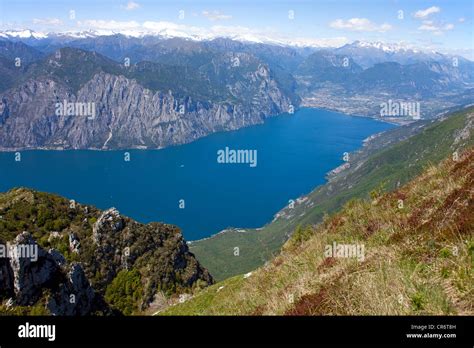 View From Mt Monte Baldo On Lake Garda Riva Del Garda And Torbole