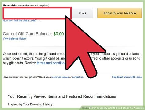 You will need to create an account on amazon. 3 Ways to Apply a Gift Card Code to Amazon - wikiHow