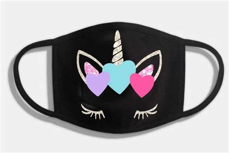 With everyone becoming a lot more health conscious, face masks have become a pretty common occurrence. unicorn, face mask, kids face mask, design, svg, face mask ...