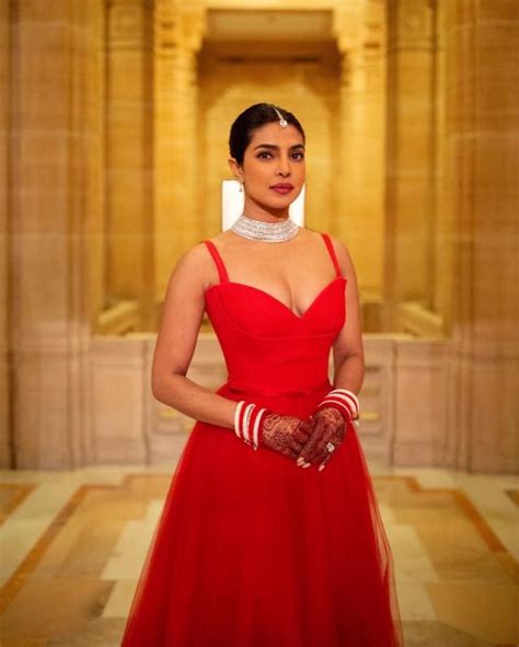 See The Red Dior Dress Priyanka Chopra Wore For Her Indian Wedding