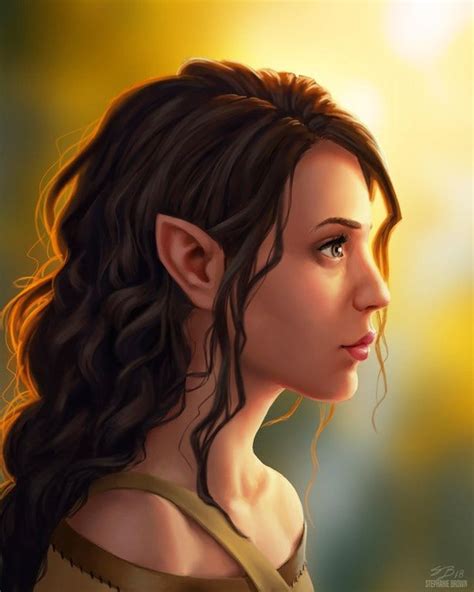 Half Elven Bard Girl By Stephanie Brown Characterdrawing Elf Art