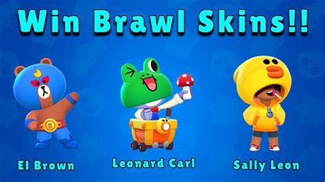 His super trick is a smoke bomb that makes him invisible for a little while! Brawl Stars-Skin Giveaways!! El Brown, Sally Leon and ...