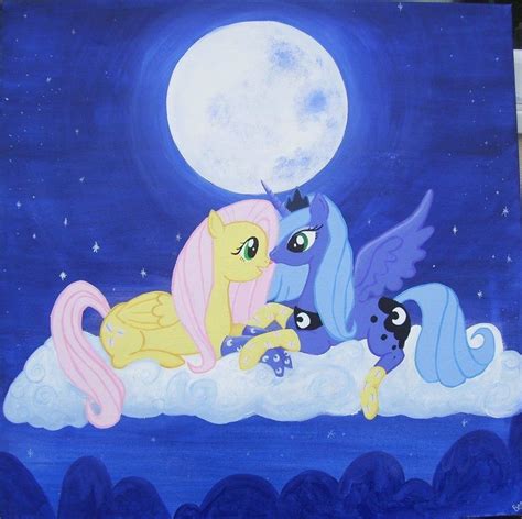 Fluttershy And Luna In Socks By Equestriapaintings Fluttershy My