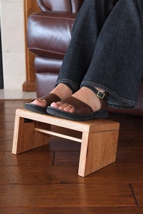 Collapsable Foot Rest Foot Stool Reclaimed Barn Wood Rustic Furniture
