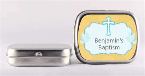 Baby Boy Baptism Christening Mint Tin Favors Candles And Favors