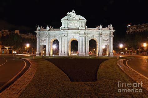 Puerta De Alcala At Night Photograph By George Oze Pixels