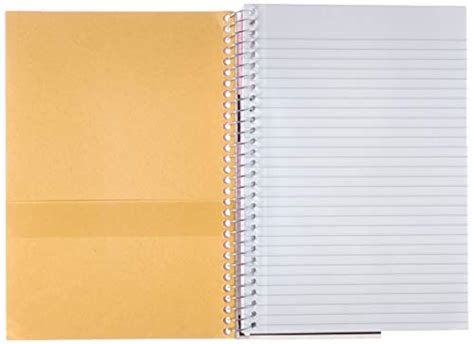 Mead Fba6180 Five Star Spiral Notebook College Ruled 2 Subject 6 X