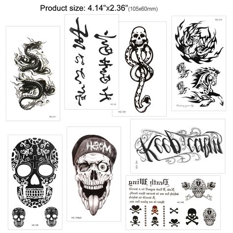 buy konsait 30 sheets temporary tattoos for men women adult fake tattoo body art stickers