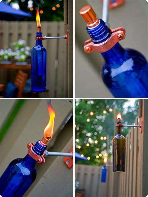 Diy Outdoor Lighting Digginfood Wine Bottle Tiki Torch Wine Bottle
