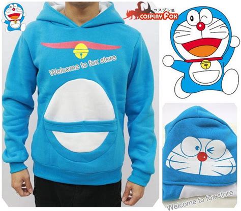 Doraemon Cosplay Thick Hoodie Jacket Unisex Blue By Thefoxcosplay 28