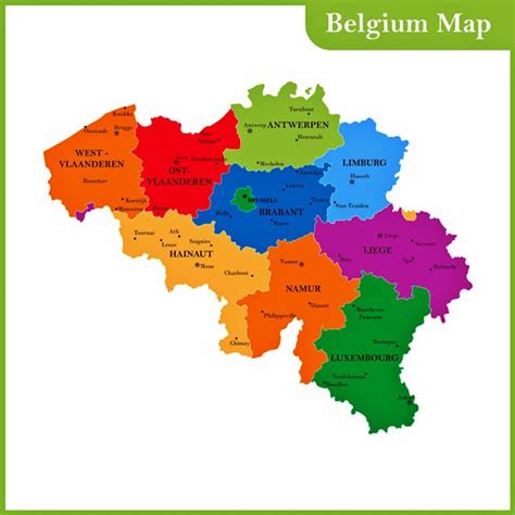 Belgien Karte Der Regionen Und Provinzen Orangesmile Com