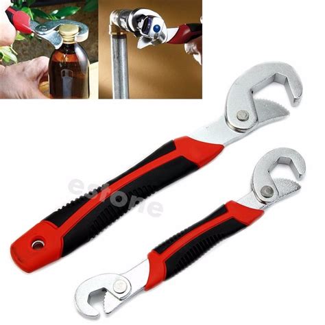 2pc Multi Function Universal Quick Snapn Grip Adjustable Wrench