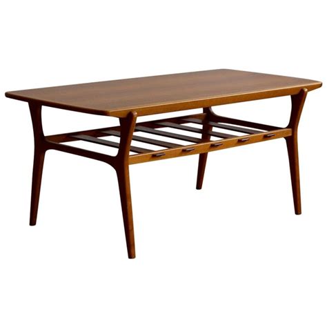 Regular price $1,225 unit price / per. Mid-Century Modern Danish Teak Slat Shelf Coffee Table For ...