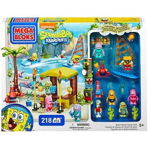 mega bloks spongebob beach resort figure pack mega brands dp b00od5adby