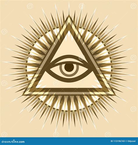 All Seeing Eye The Eye Of Providence Stock Vector Illustration Of Magic Mystery 113196743