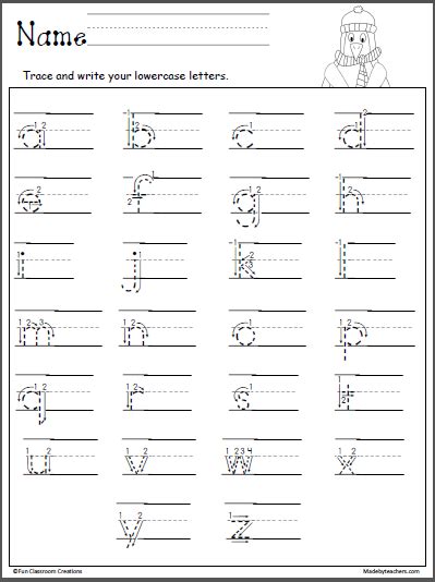 Free Printable Letter Formation Worksheets