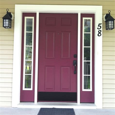 Spiced Plum Color By Behr And Brushed Bronze Hardware Front Door
