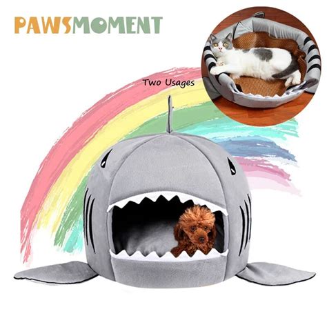 Shark Dog Bed Pet Cat Bed Shark Cats Beds House For Large Medium Small