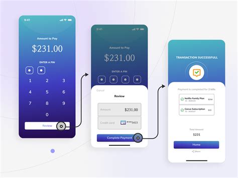 Virtual Payment Mobile App Design🎁 Uplabs