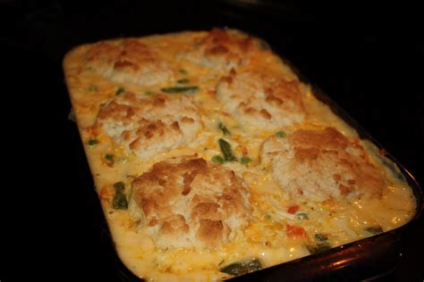 Country chicken, mashed potatoes & biscuits bake Southern Living Yankee: Chicken & Biscuits Casserole