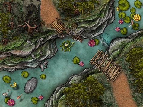 Broken Jungle Bridge Inkarnate Create Fantasy Maps Online