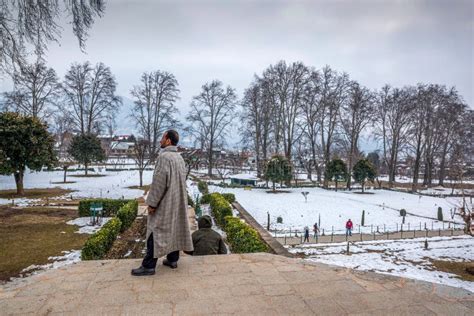 The Landscape Of Nishat Bagh Mughal Garden During Winter Season