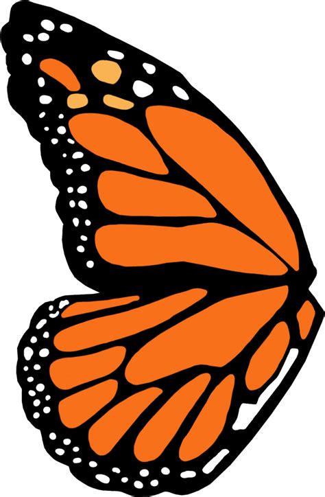 Monarch Butterfly Wing Template Free Transparent Clipart Clipartkey