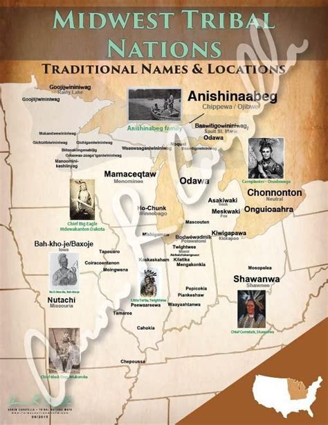 Midwest Tribal Nations Map American Indian History Native American