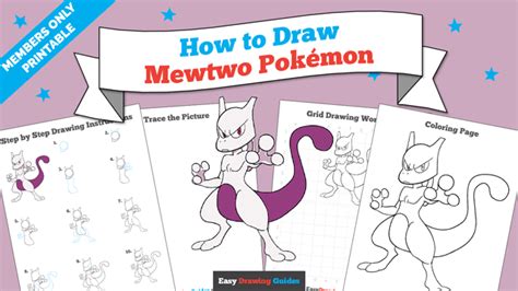 How To Draw Mewtwo Art For Kids Hub