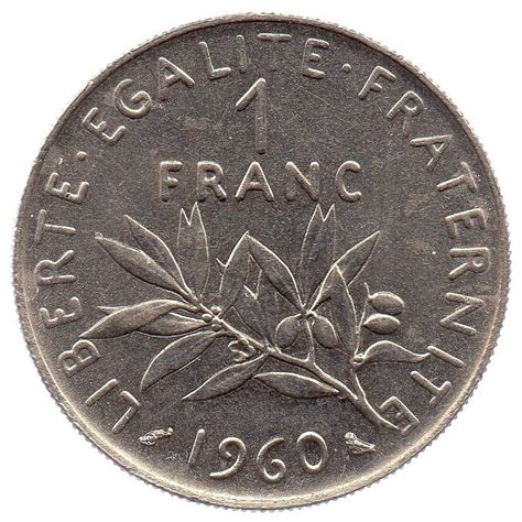 1 Franc Semeuse 1960 (gros 0)  Elysées Numismatique