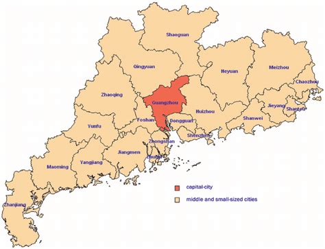 Guangdong Province Capital Map Population Lets Chinese