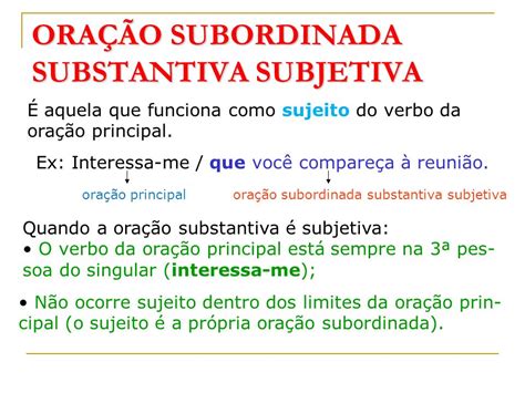 Classifique As Orações Substantivas