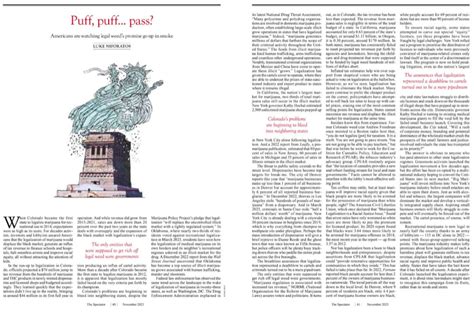 Luke Niforatos In The Spectator Americans Are Watching Legal Weeds Promise Go Up In Smoke