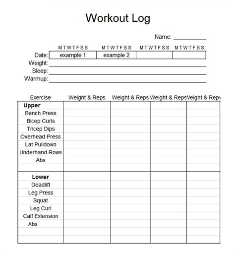 Go ahead and browse through these beast workout sheets we have and choose one that you like best. Sample Workout Log Template - 8+ Download in Word, PDF, PSD