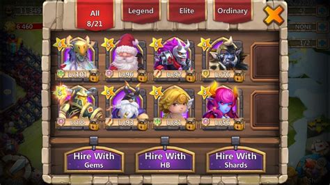 My heroes on Castleclash | Castle clash, Castle clash hack ...