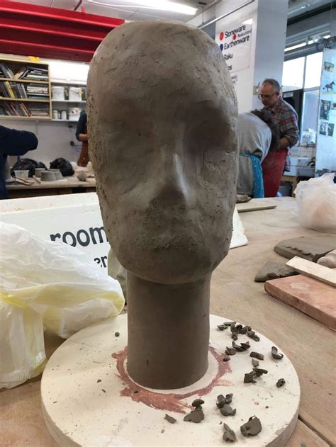 Clay Head Clay Sculpture Decor