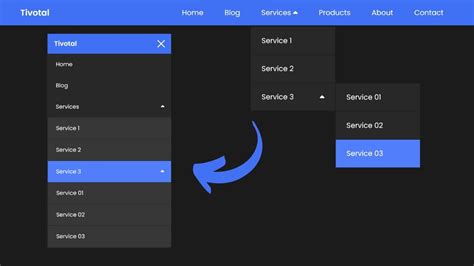 How To Create Responsive Dropdown Menu Using HTML CSS And JavaScript