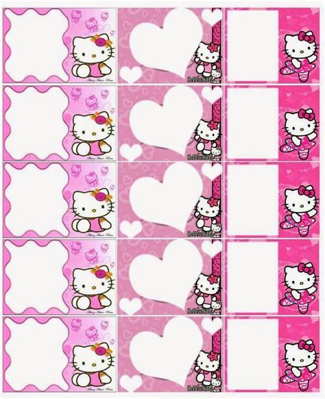 Etiquetas De Hello Kitty Para Cuadernos Lexas Design Escolares
