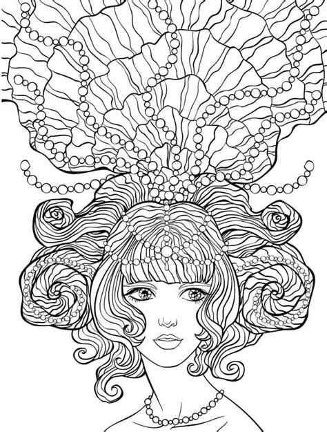 10 Crazy Hair Adult Coloring Pages Page 6 Of 12 Nerdy Mamma