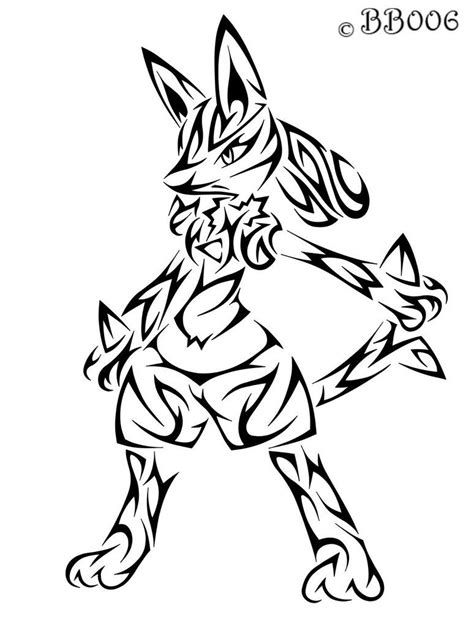 Hello kitty soccer coloring pages Lucario by blackbutterfly006 | Tribal pokemon, Pokemon ...