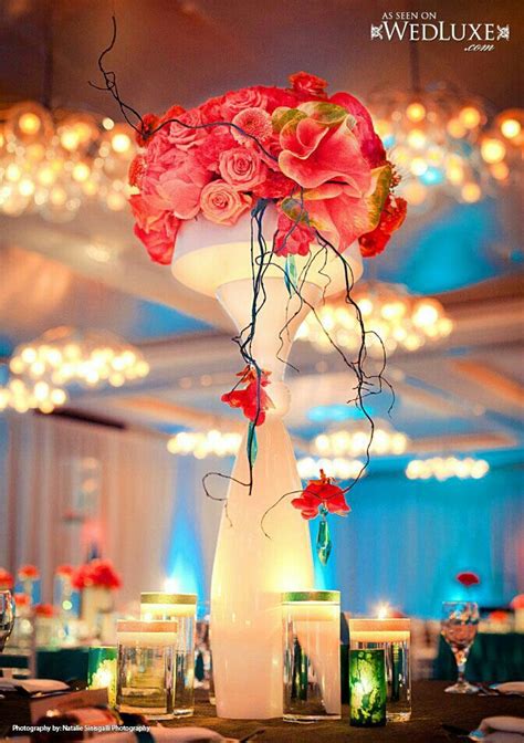 In Love With This Colour Coral And Green O Amazing Floral Wedding