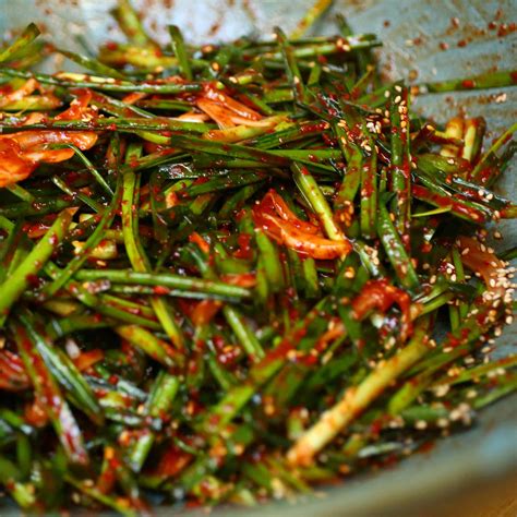 Asian chive kimchi Buchu kimchi 부추김치 recipe by Maangchi