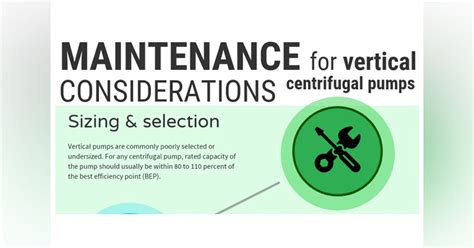 Infographic Maintenance Considerations For Vertical Centrifugal Pumps