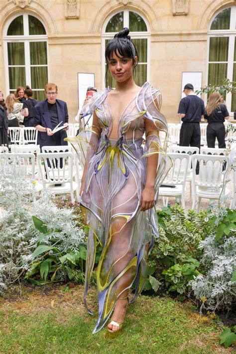 camila cabello and latto look stunning in butterfly inspired gowns at paris fashion week photos
