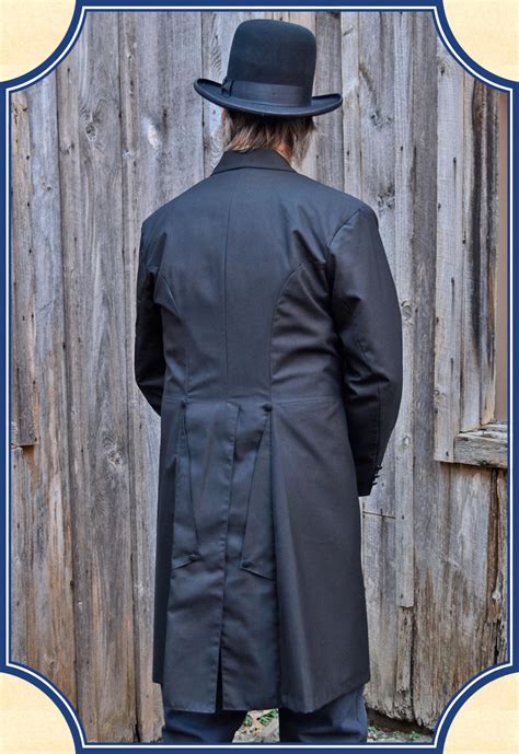 Prince Albert Frock Coat In Black Wool Blend