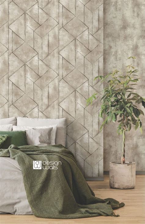 Textured Finish Geometric Wallpaper Are Easy To Embellish With Walls