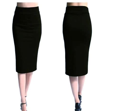 High Waist Pencil Skirt Plus Size Tight Bodycon Fashion Women Midi
