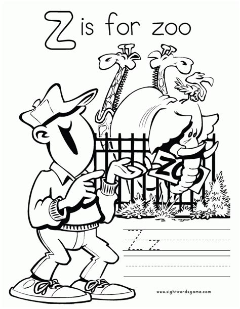Letter Z Coloring Pages Coloring Home